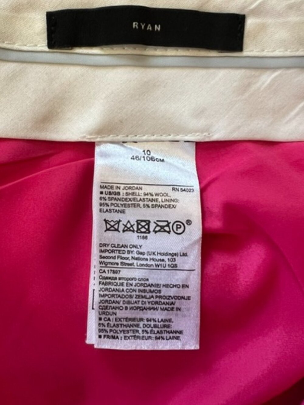 Banana Republic Ryan Vibrant Pink Pants Woman's Size 10 - Picture 10 of 11